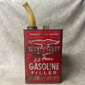 Vintage Gasoline Oil Can E-Z Pour Filler By Eagle Mfg. Wellsburg, West VA